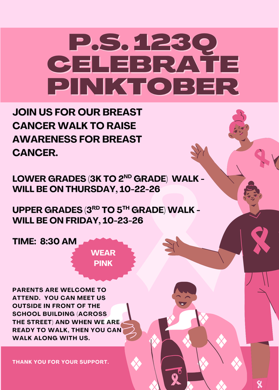 PS 123Q celebrated Pinktober