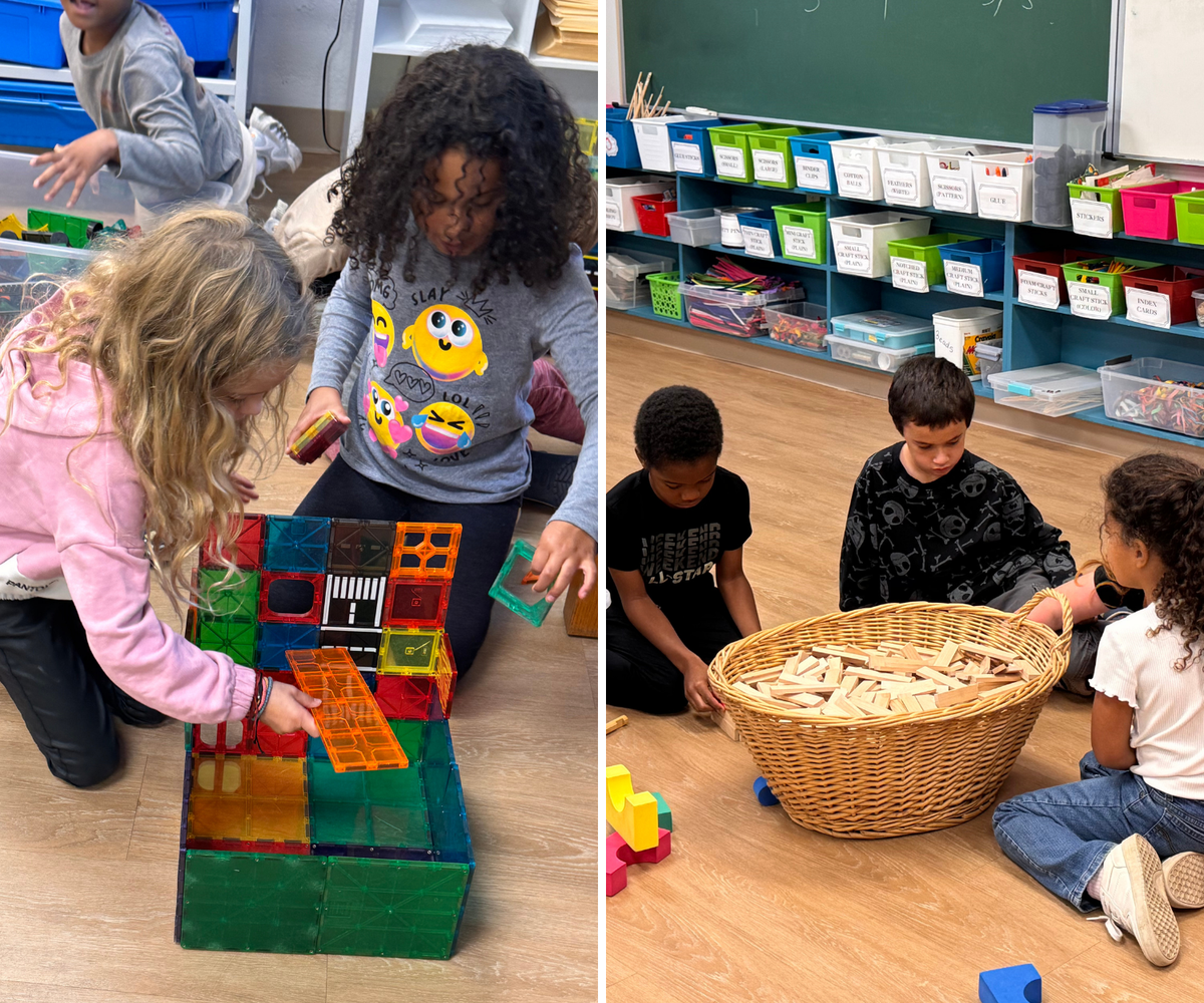 magnet-tile building and dots blocks