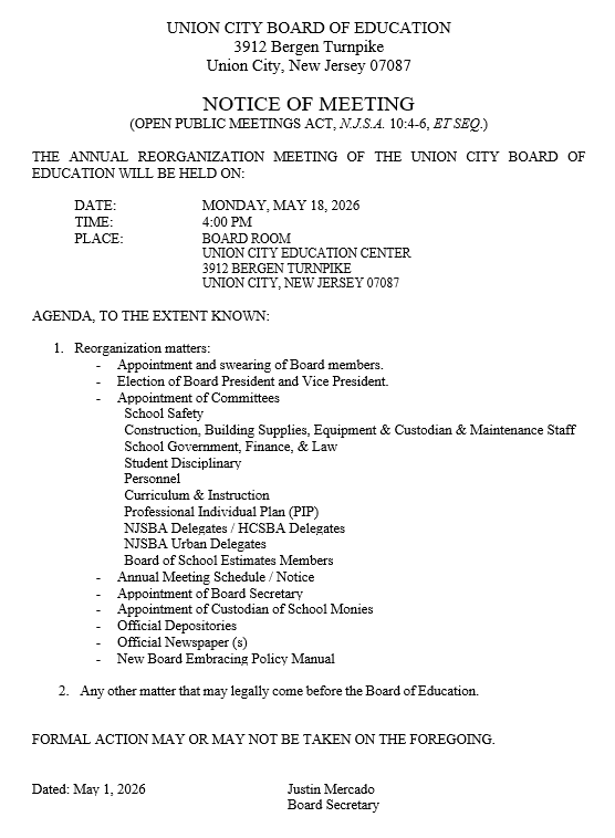Reorganization Meeting Flyer