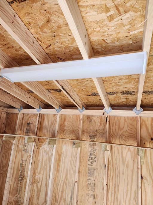 Inside of the shed that Building Contruction built and is for sale.