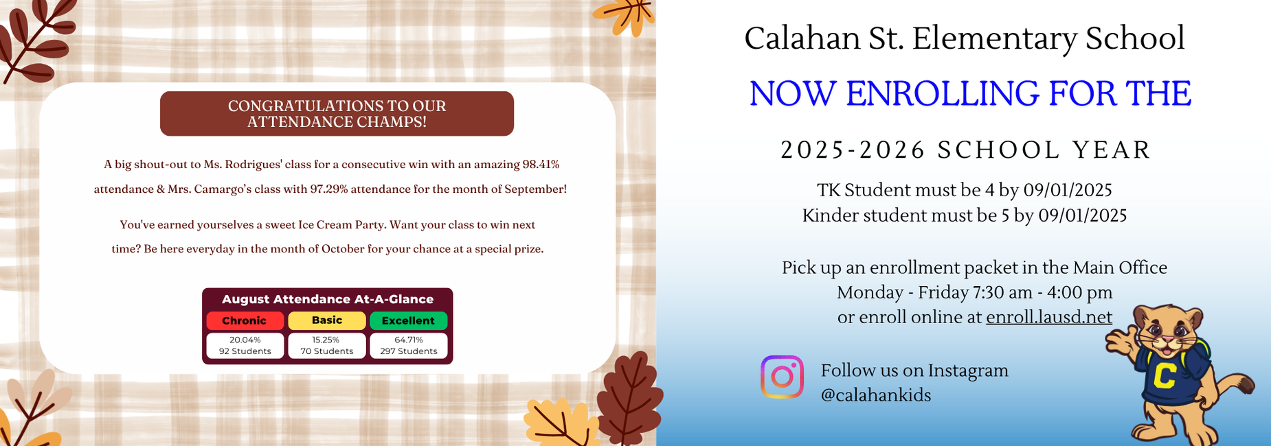 attendance for september winners