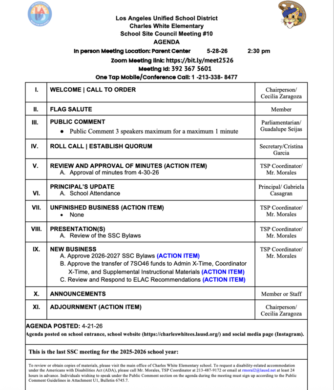 SSC Meeting #10