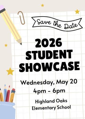student showcase flyer