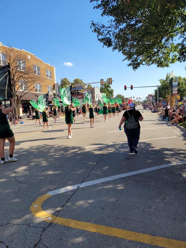 Colorguard takes first at Corn Festival parade