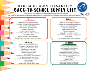 Tk-2 Supply List