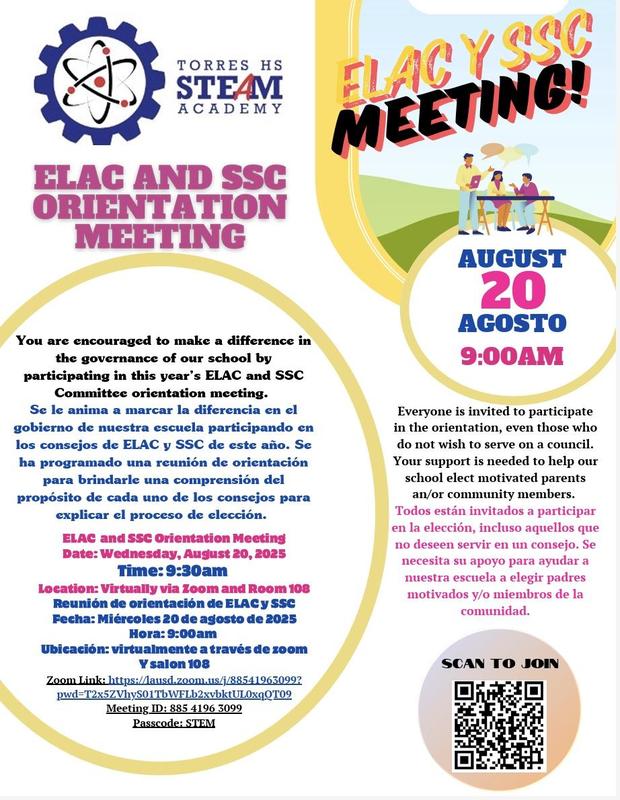 ELAC and SSC Orientation