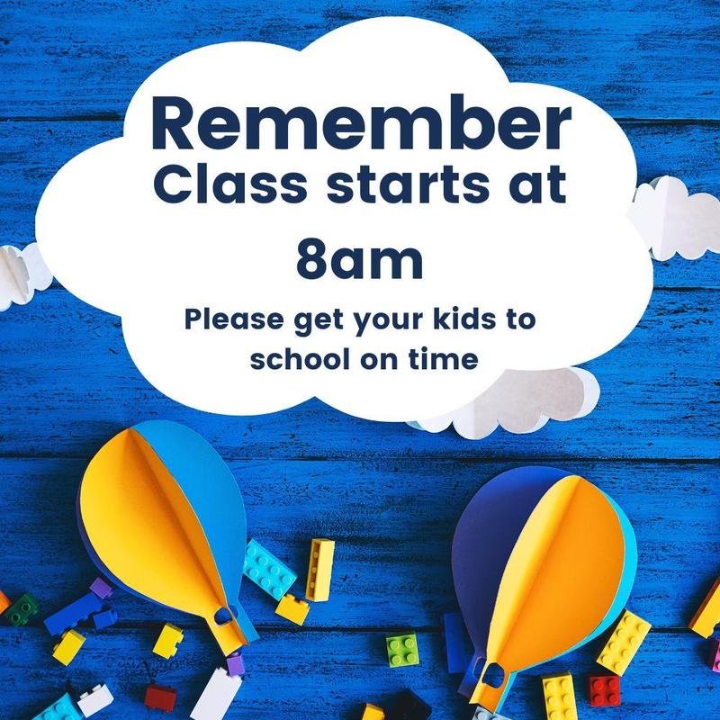 Remember:  Class starts at 8am Thumbnail Image