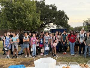 Students gather in prayer at See You at the Pole.