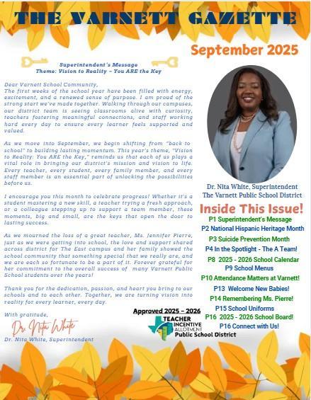 September 2025 District Newsletter Featured Photo