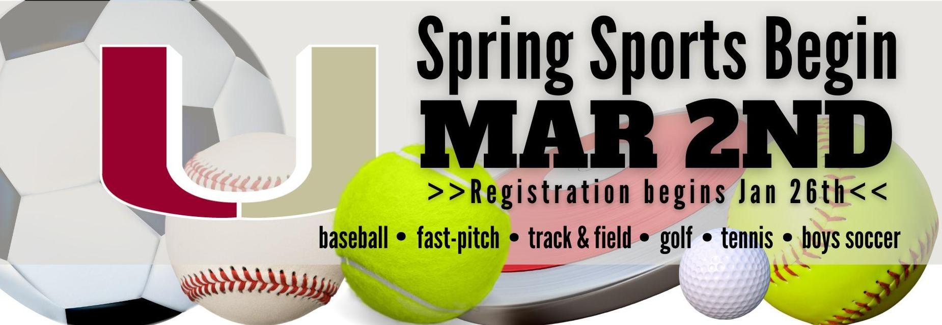 spring sports registration