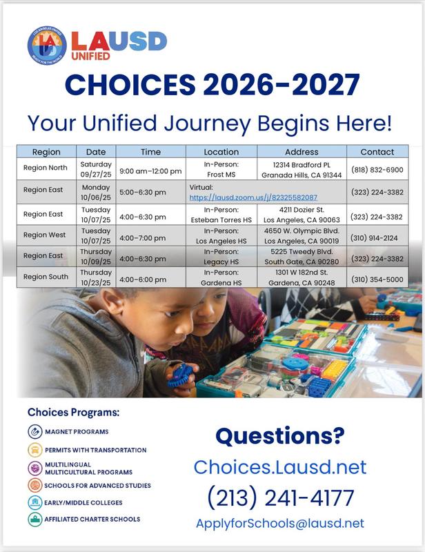 2026-27 Choices fair