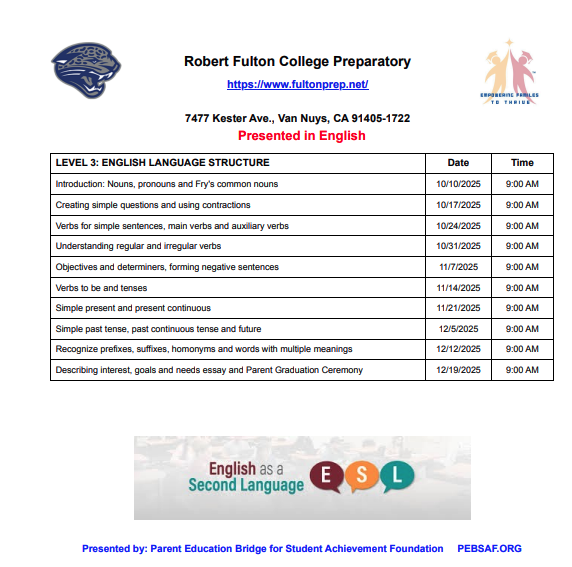 English as a Second Language