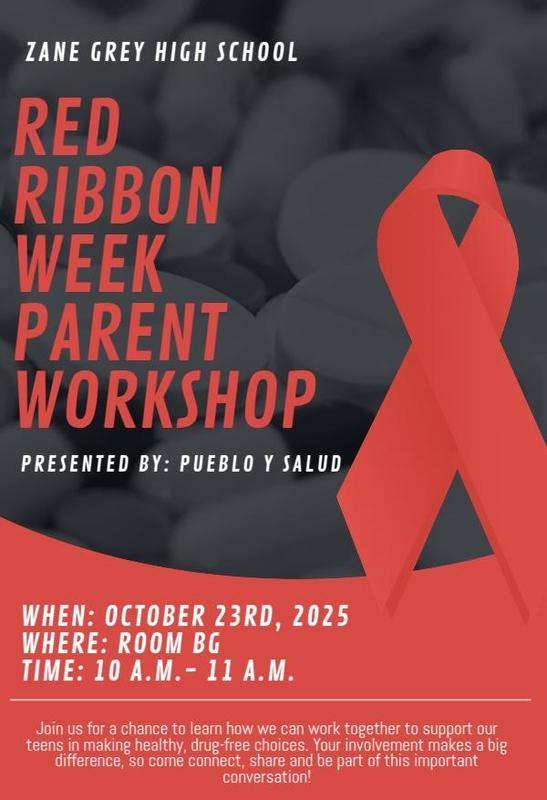 Red Ribbon Parent Workshop Flyer for the image