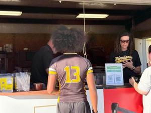 Mr.Hudson and Mrs.Homan working concessions