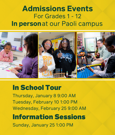 Up and coming Admissions Events Graphic