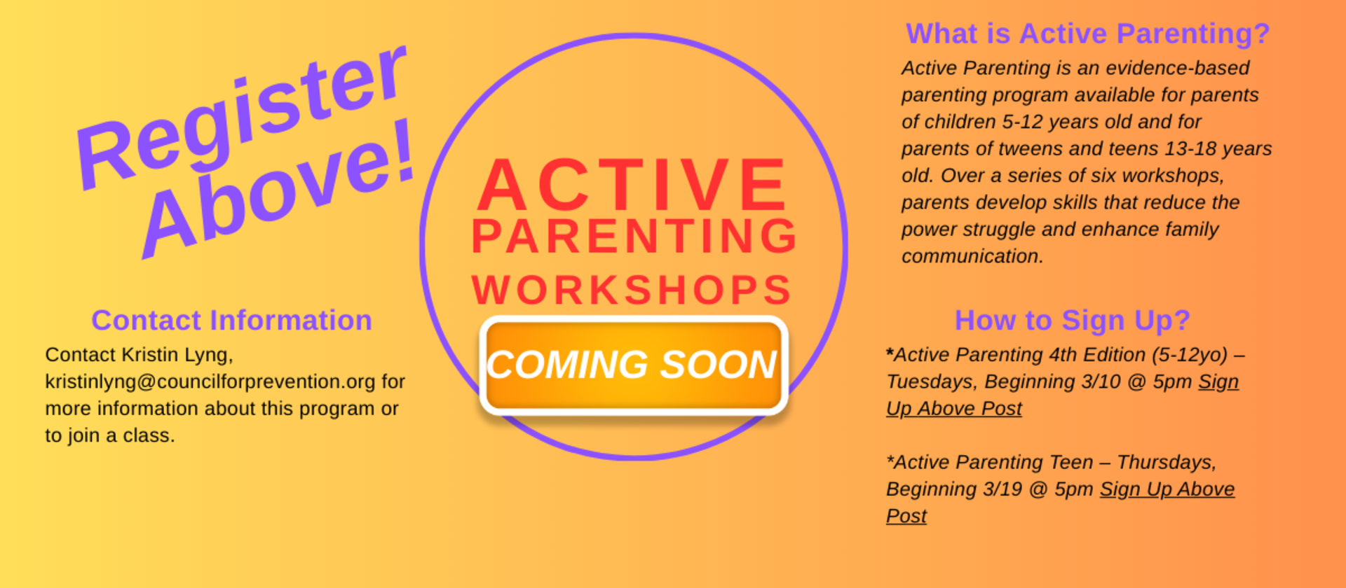 Active Parenting Workshop
