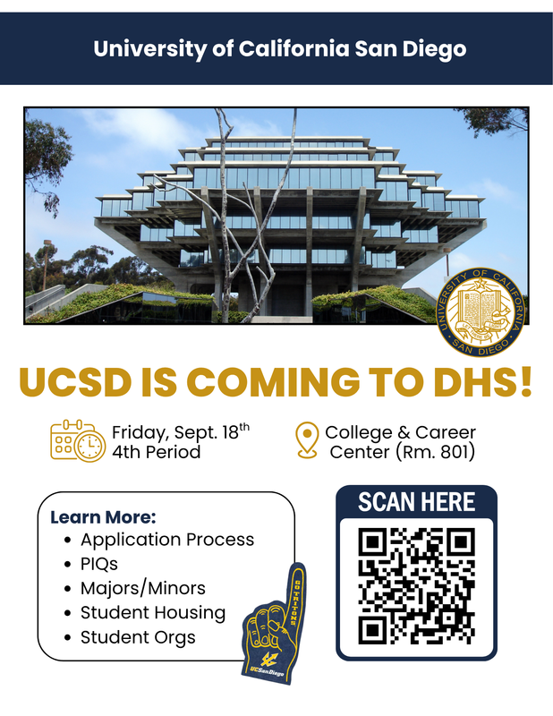 UCSD Visit on campus on September 18