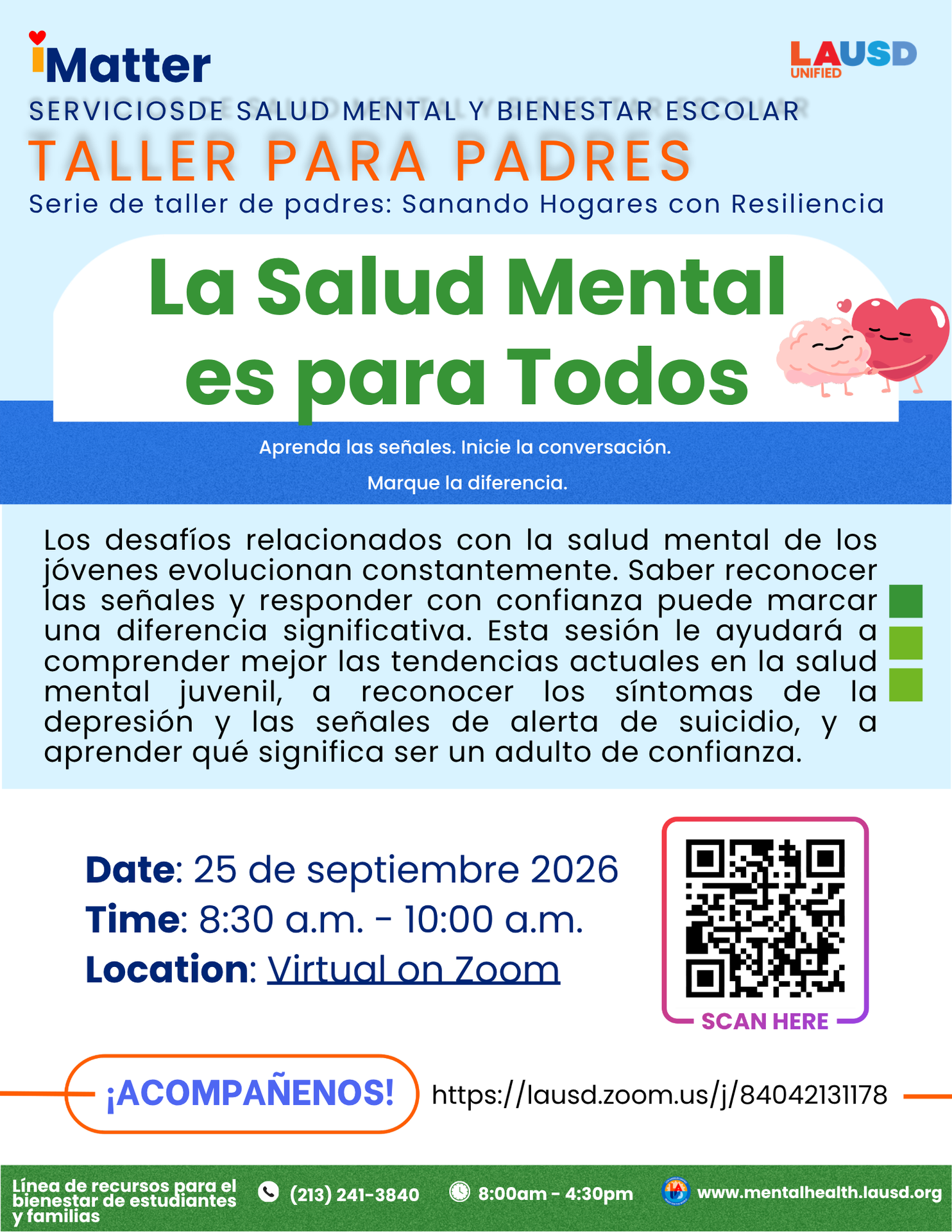 La Salud Mental es para Todos Sept 25 (Spanish)