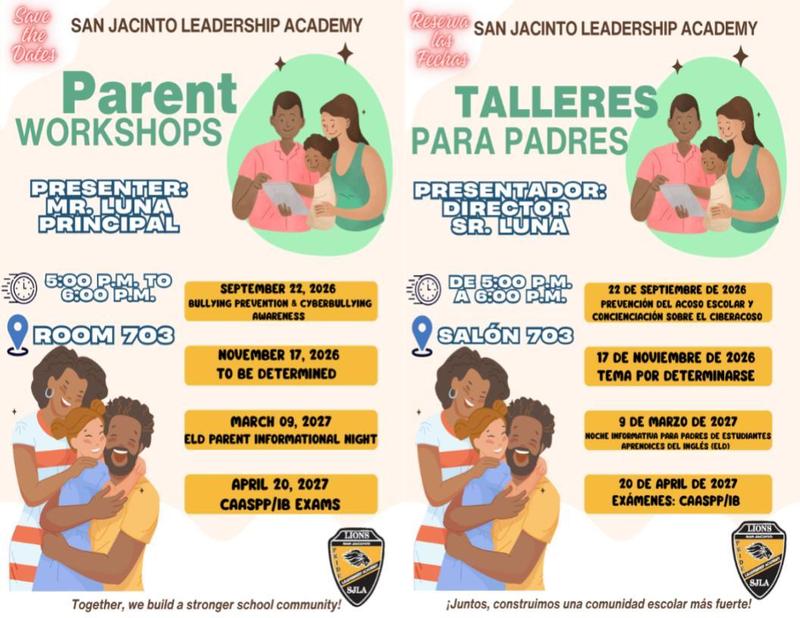 Parent Workshops 26.27