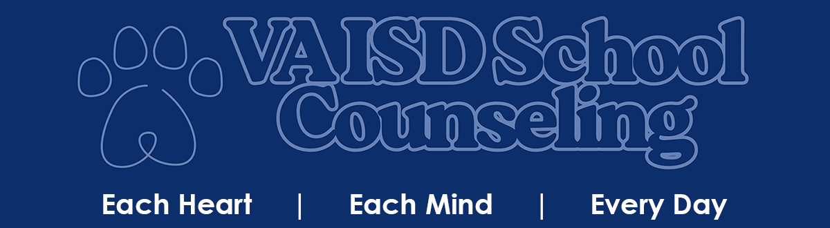 Header welcoming visitors to the counselor's page. Advertises the slogan "Each Heart, Each Mind, Every Day"