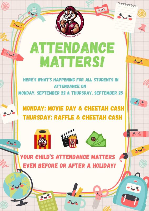 Attendance Matters. Rewarding students both before and after a holiday. Eng