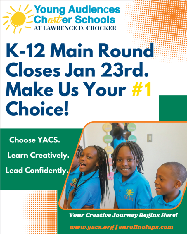 K-12 Main Round Closes Jan 23rd. Make us your #1 Choice!