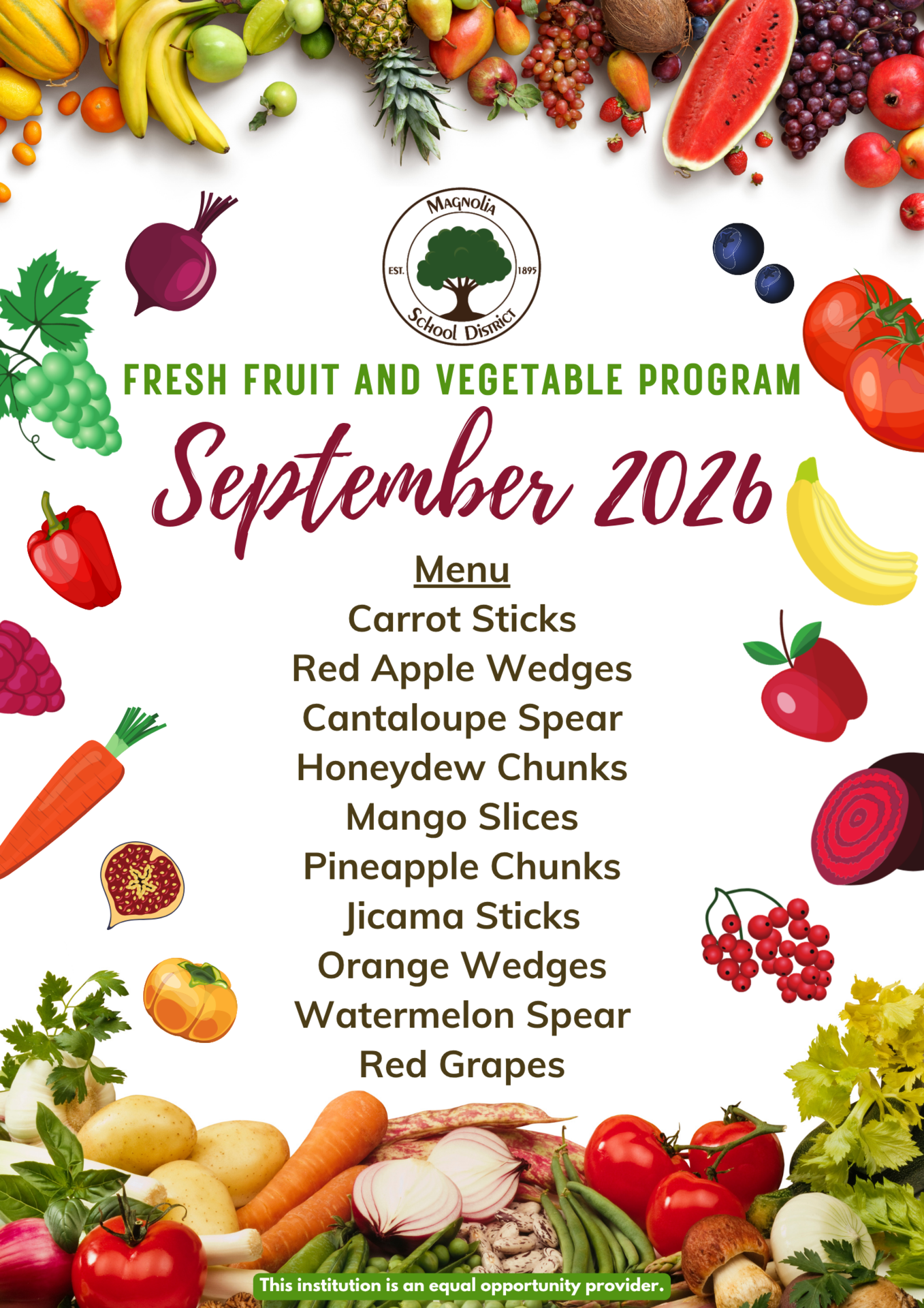 FFVP September 2026 Menu