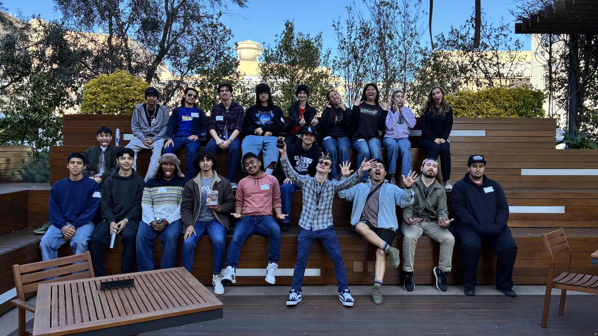 Audio Production students at Sony Pictures Sound Lot in Culver City