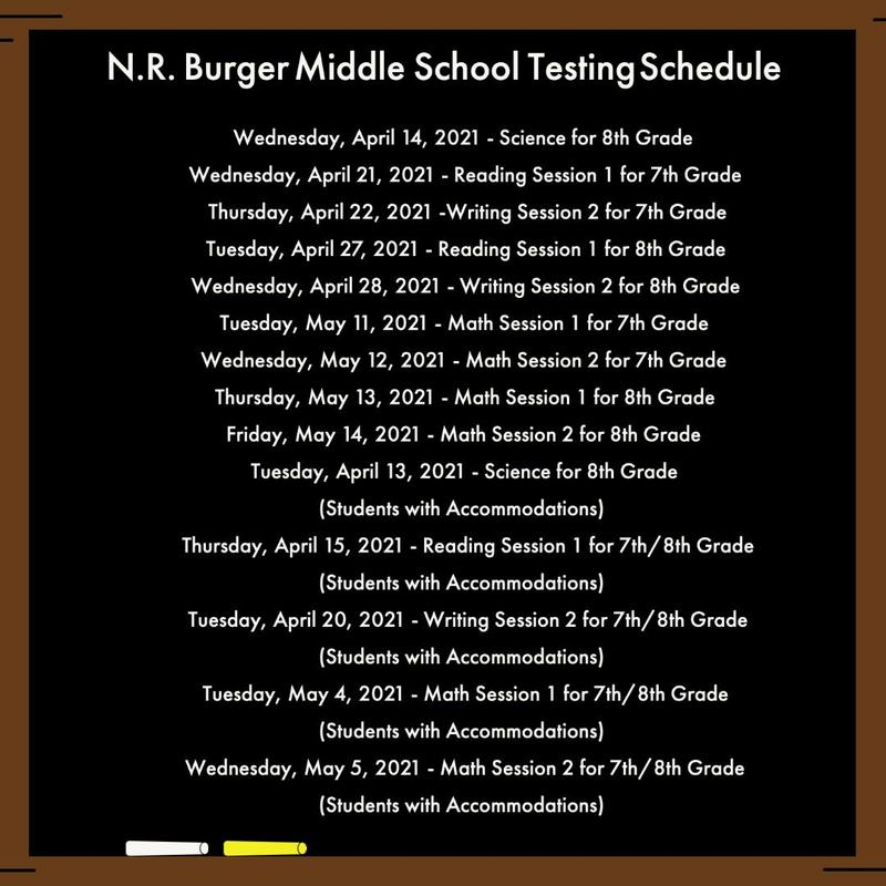 N.R. Burger State Testing Schedule (MAAP ELA, MATH, SCIENCE) Featured Photo