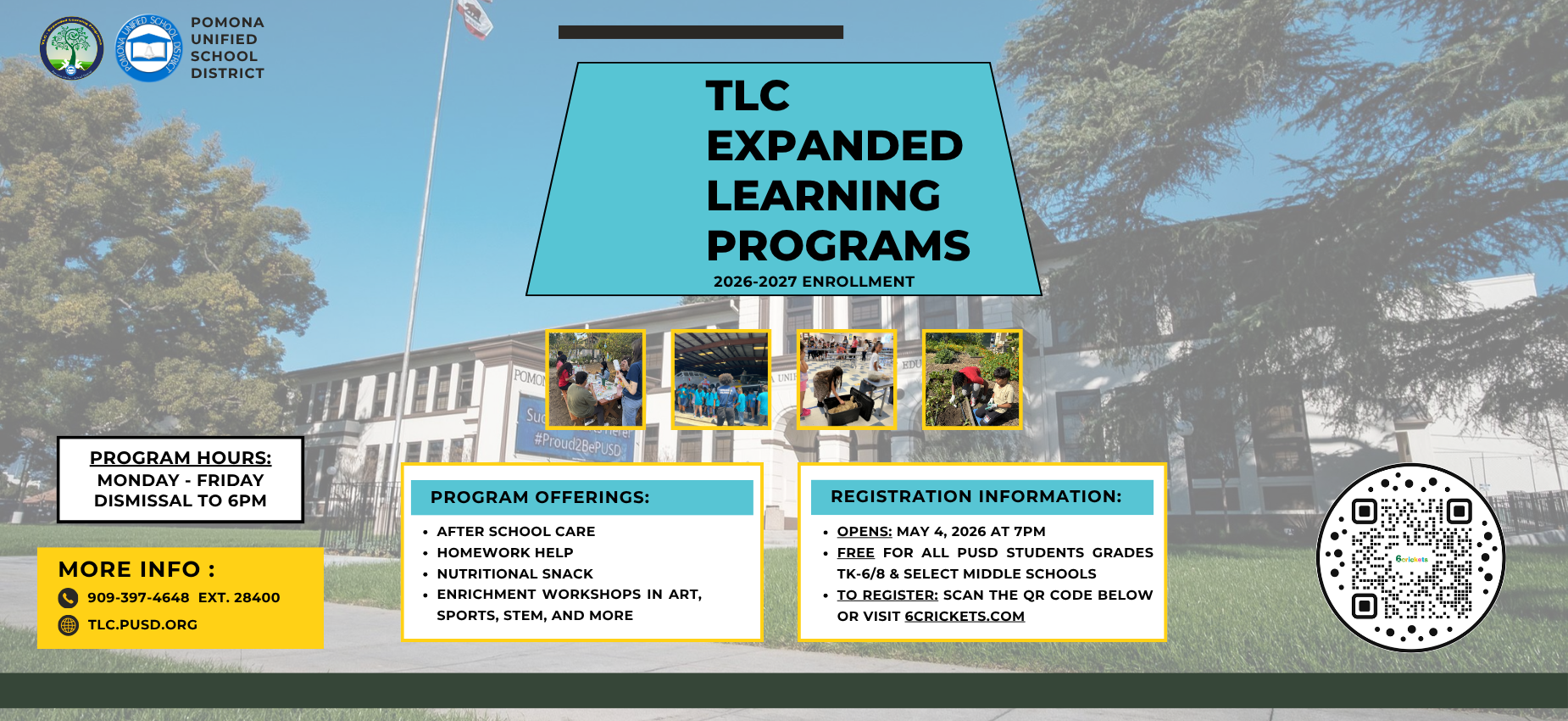 26-27 TLC Program Registration Opens May 4 at 7pm