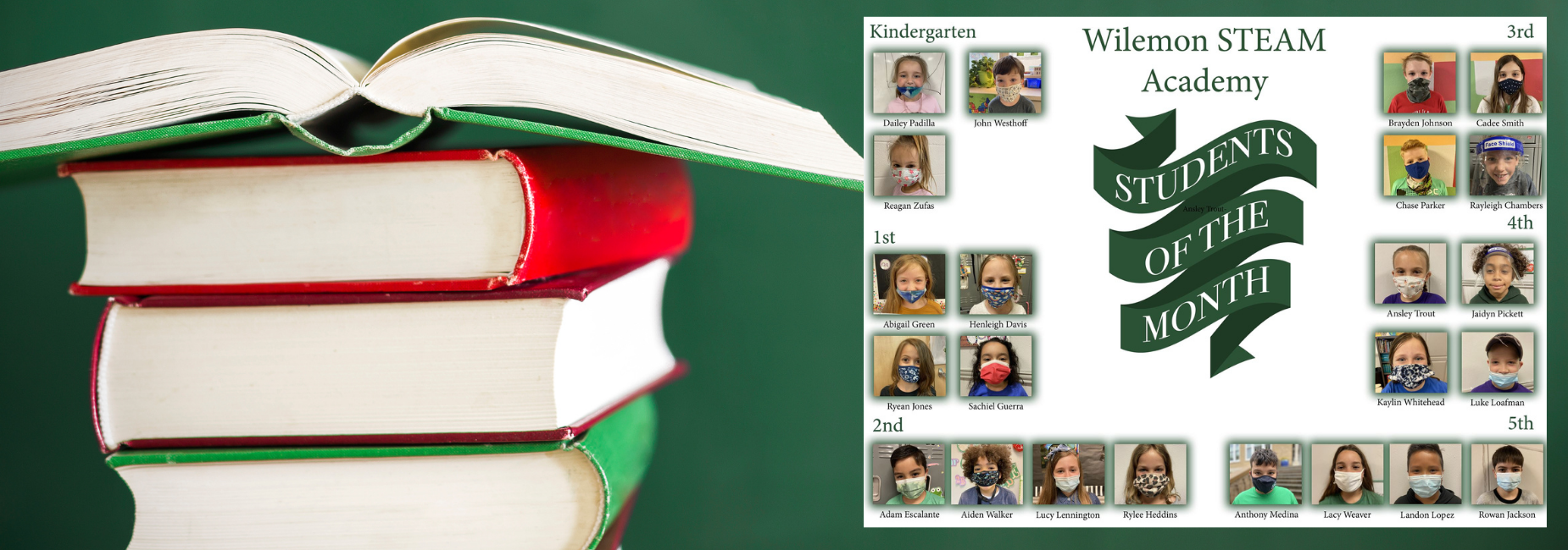 collage of pictures of students of the month