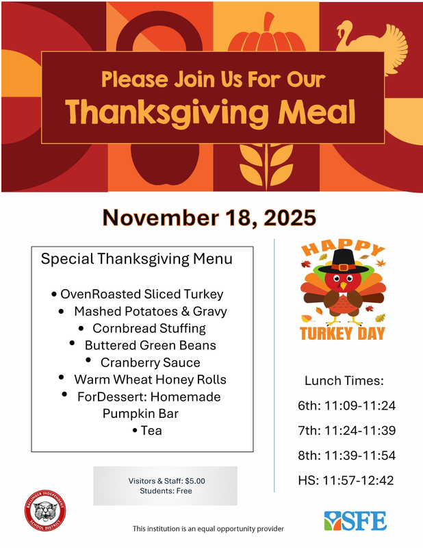 Secondary meal times