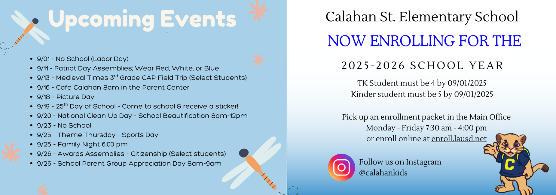 upcoming events listing