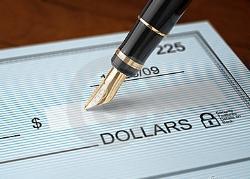 Bank Checks and a pen