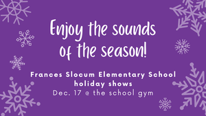 promo graphic - Frances Slocum holiday programs 2025