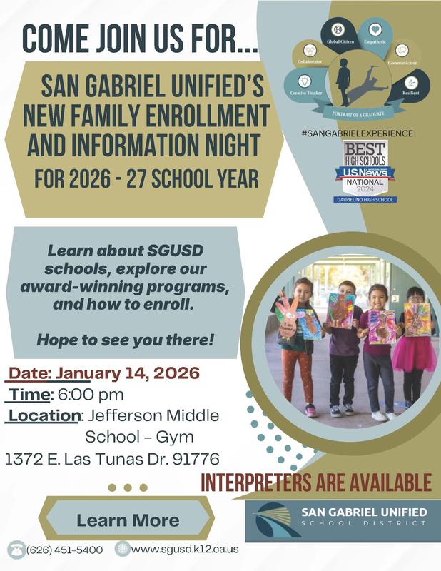 Flyer for New Parent Info Night