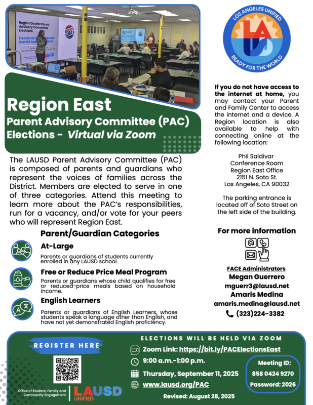 Region East PAC Elections