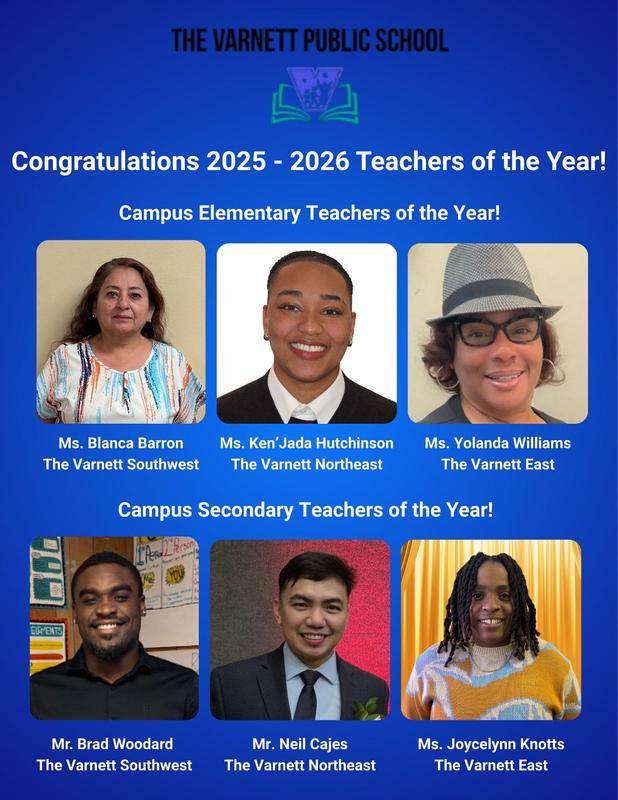 Congratulations 2025 - 2026 Campus Teachers of the Year! Featured Photo