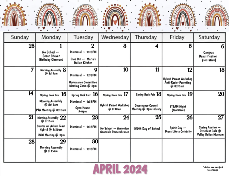 April Activities