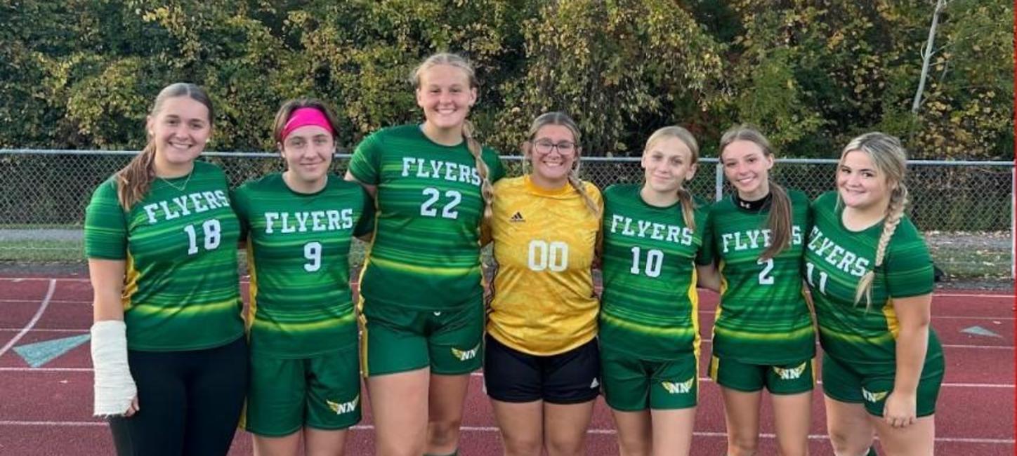 Senior girls soccer players