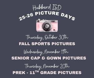 Hubbard ISD Picture Days