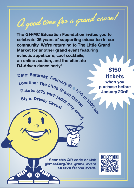 flyer with event details and QR code