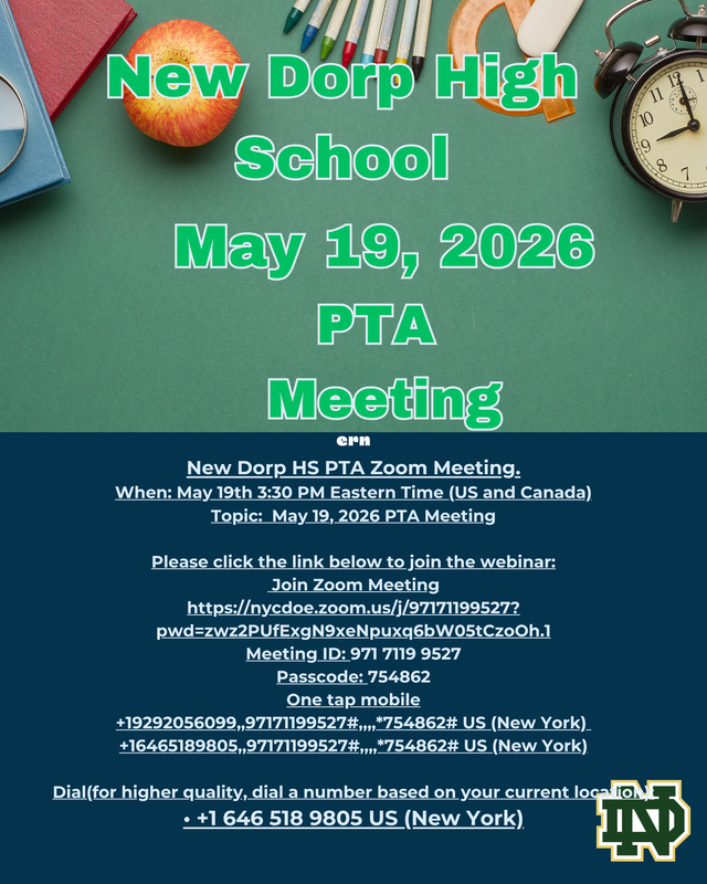 PTA Zoom Meeting May 19th
