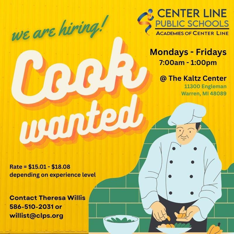 cook wanted