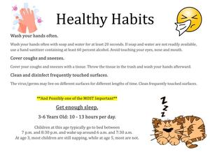 monthly message health habits