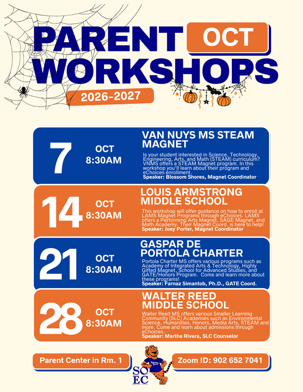 Parent workshops in Oct. 26 Featured Photo