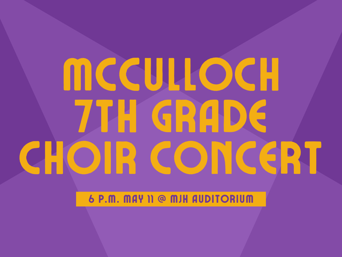 promo graphic - MJH 7th grade choir concert spring 2026