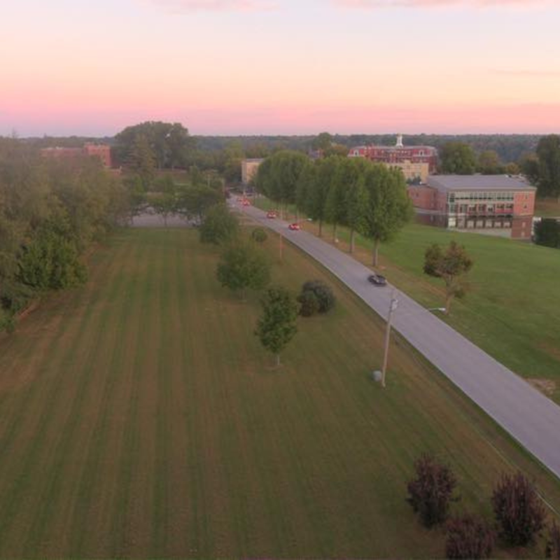 Beauty drone photo of school