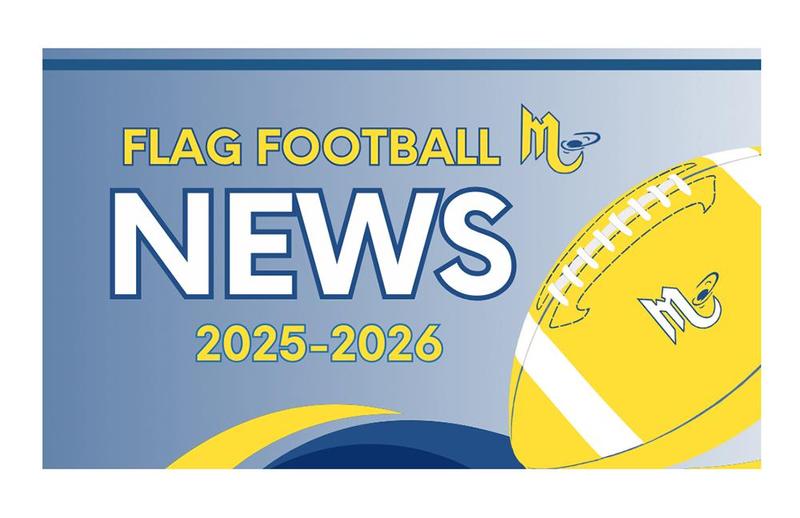 Banner featuring flag football news for the 2025-2026 season.