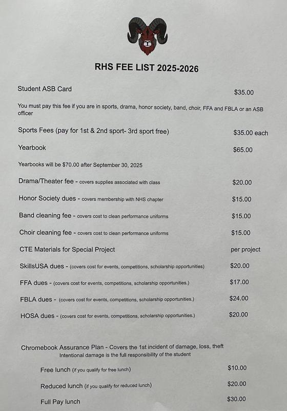 Fee List